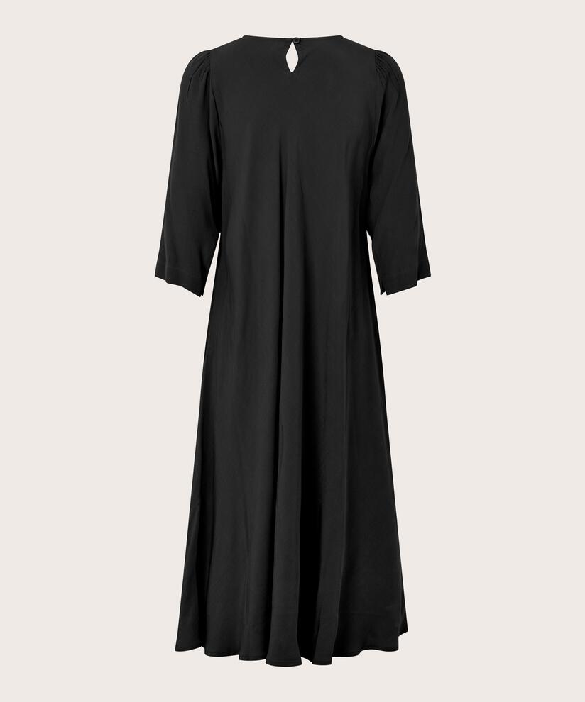 VISKOSEKLEID MIT DREVIERTELÄRMELN, Black