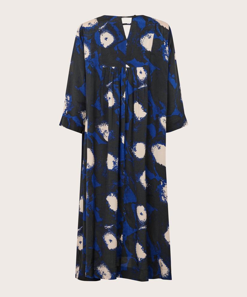 VISKOSEKLEID MIT DREVIERTELÄRMELN, Maritime Blue