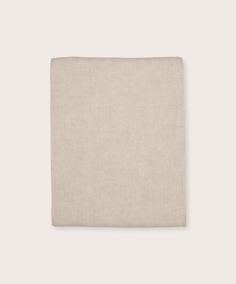 großer Wollschal mit Fransen, L beige mel