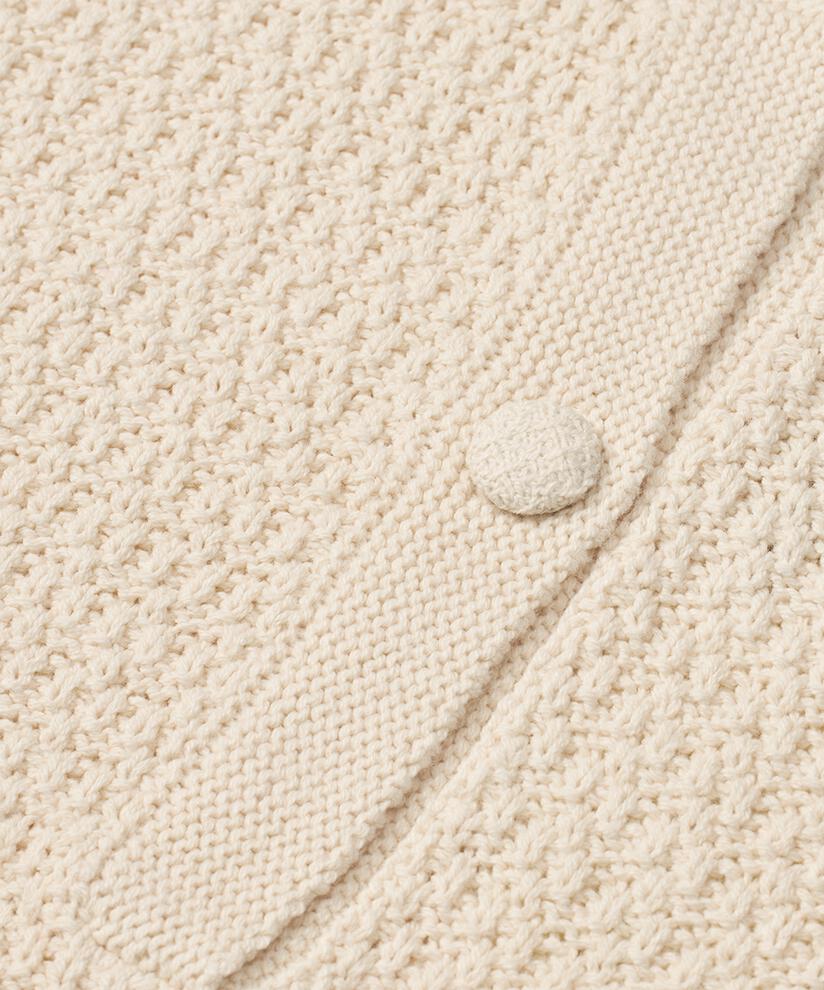 Pullover Mit Strickmuster Und Bezogenen Knöpfen, Whitecap