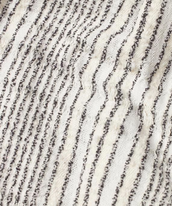 Karierte Shorts aus Baumwollmischung mit elastischem Bund, Fog