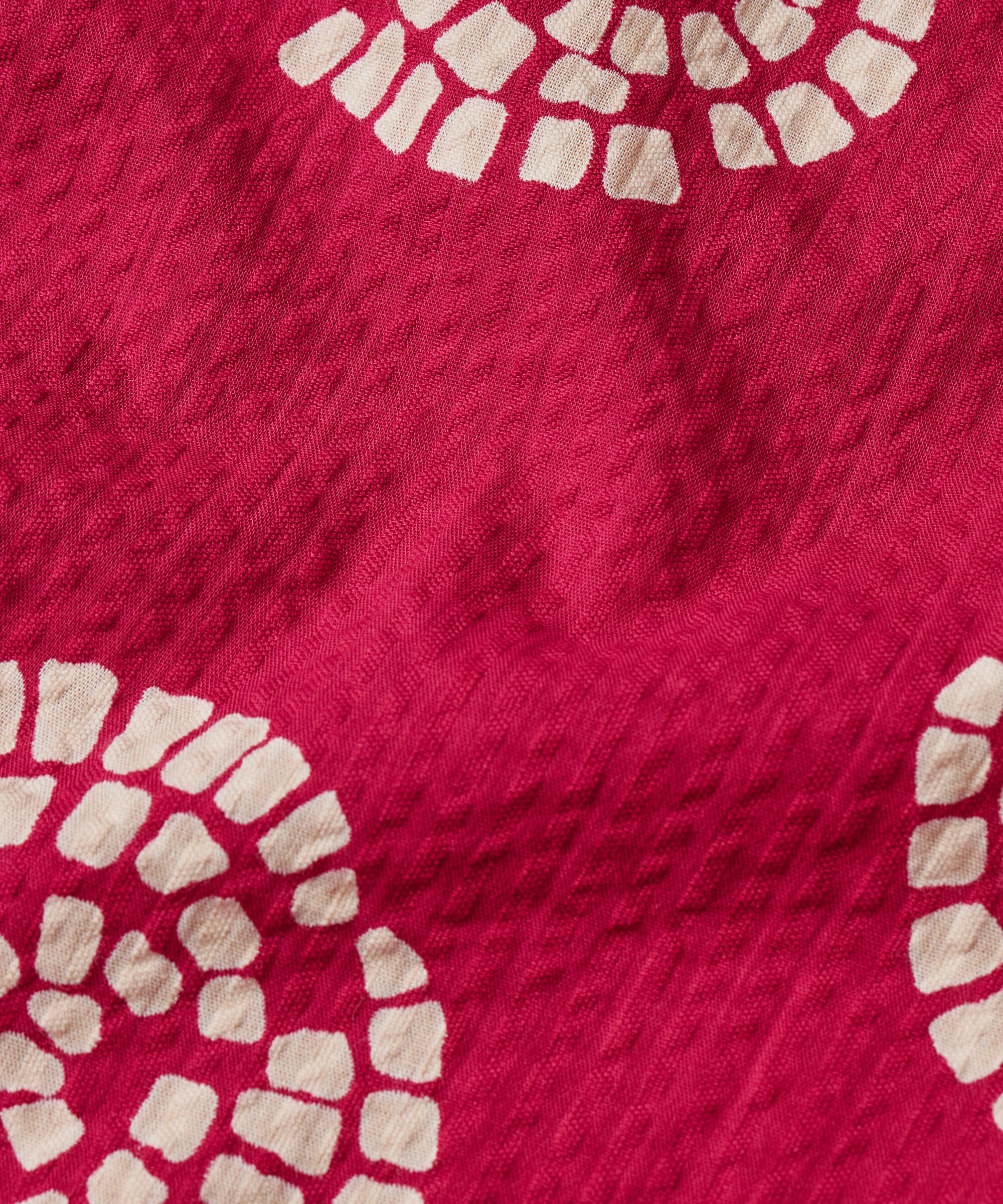 bedruckte Baumwollshorts mit elastischem Bund, Persian Red