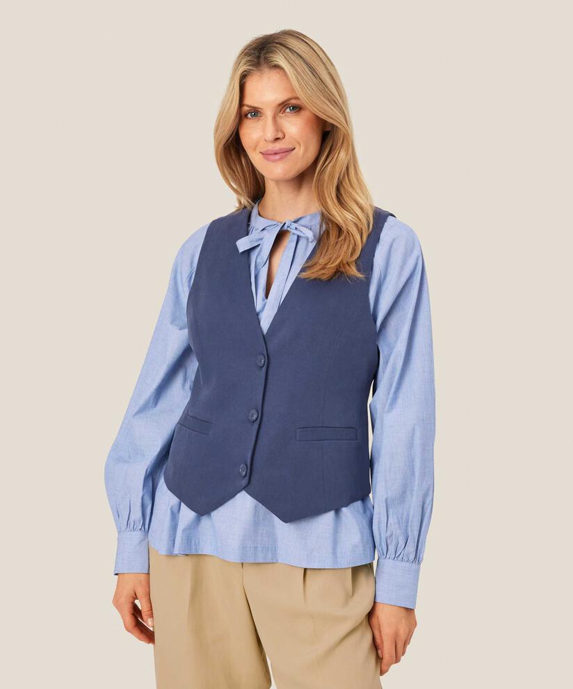 feminine Weste aus Baumwollmix, Sargasso Sea