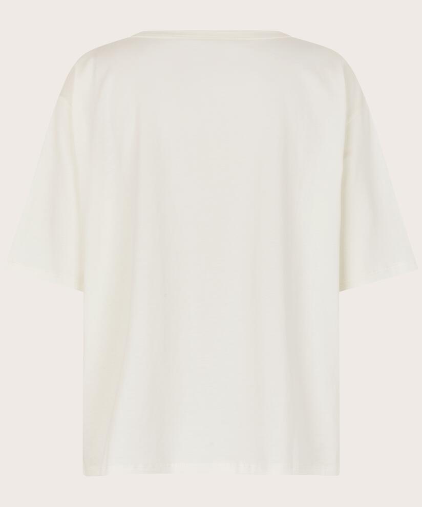Bedrucktes Baumwoll-t-shirt Mit Rundhals, Jet Stream