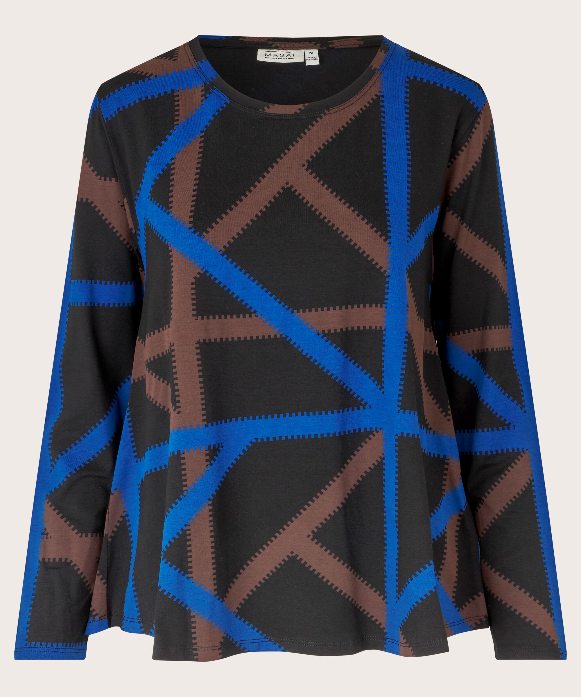 Gemustertes Rundhals-Shirt, Surf the web