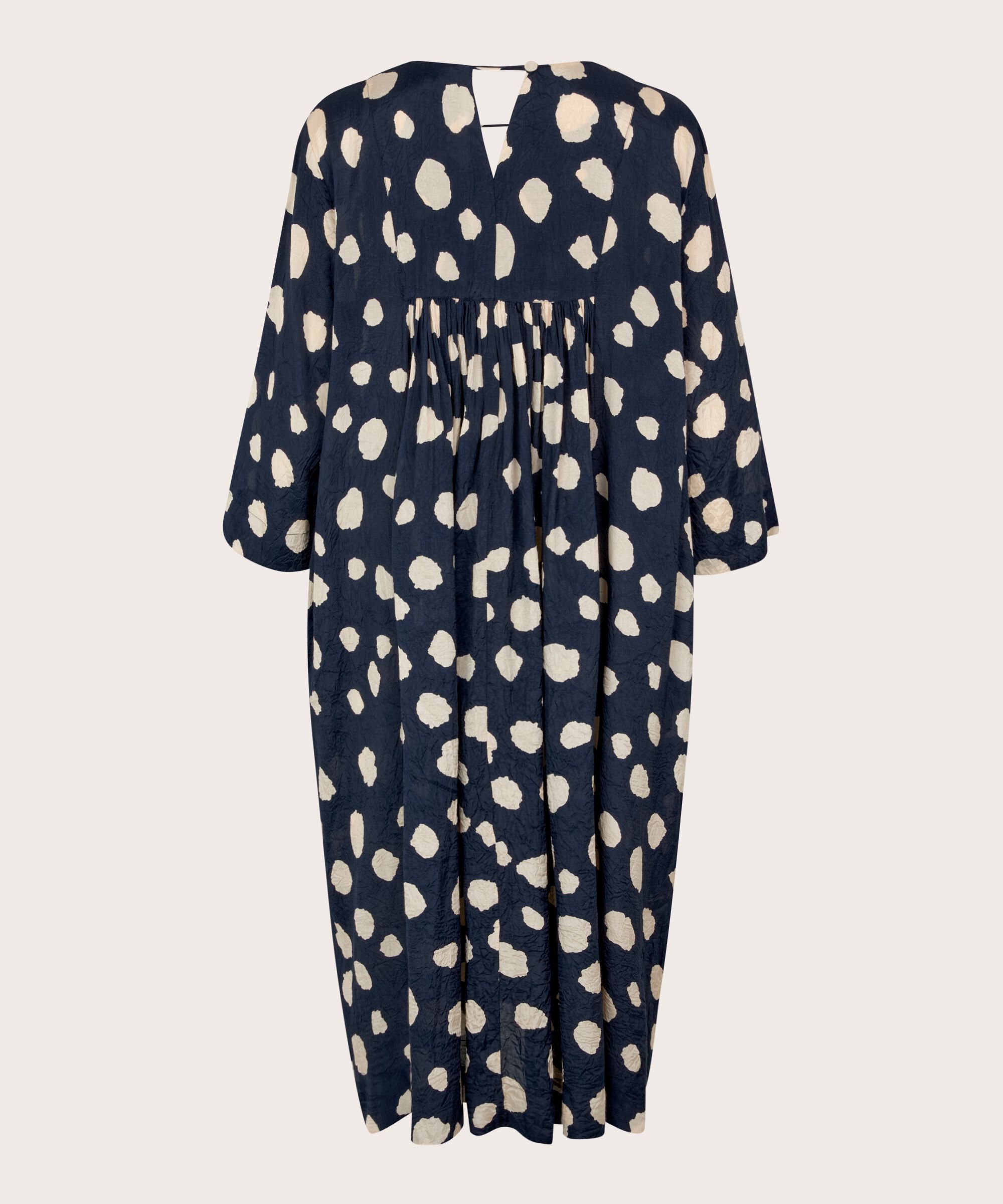 Viskosekleid Mit Dreviertelärmeln, Maritime Blue