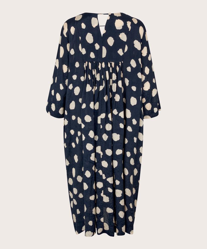 Viskosekleid Mit Dreviertelärmeln, Maritime Blue