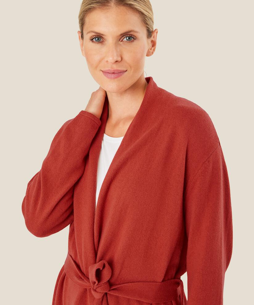Cardigan mit Krawatte aus Wollmix, Picante