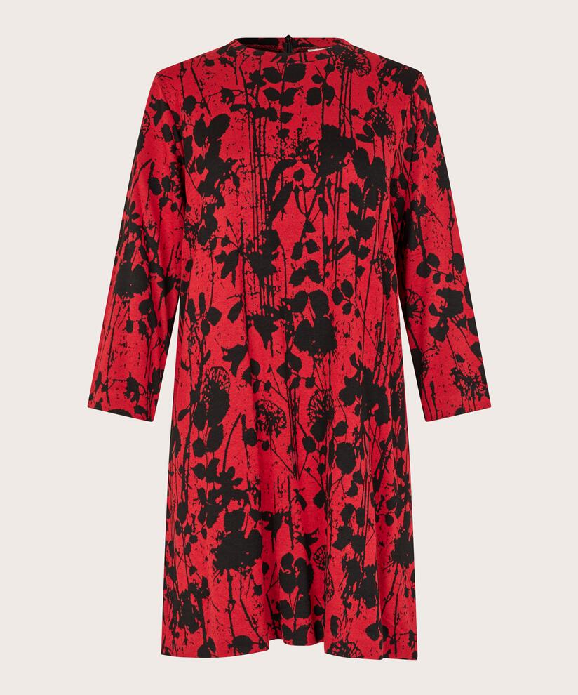 bedruckte Jersey-Tunika mit hohem Ausschnitt, Scarlet Sage