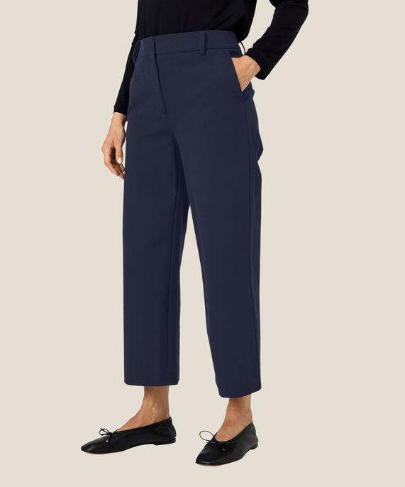 Schwere Baumwollhose mit Eingrifftaschen, Navy