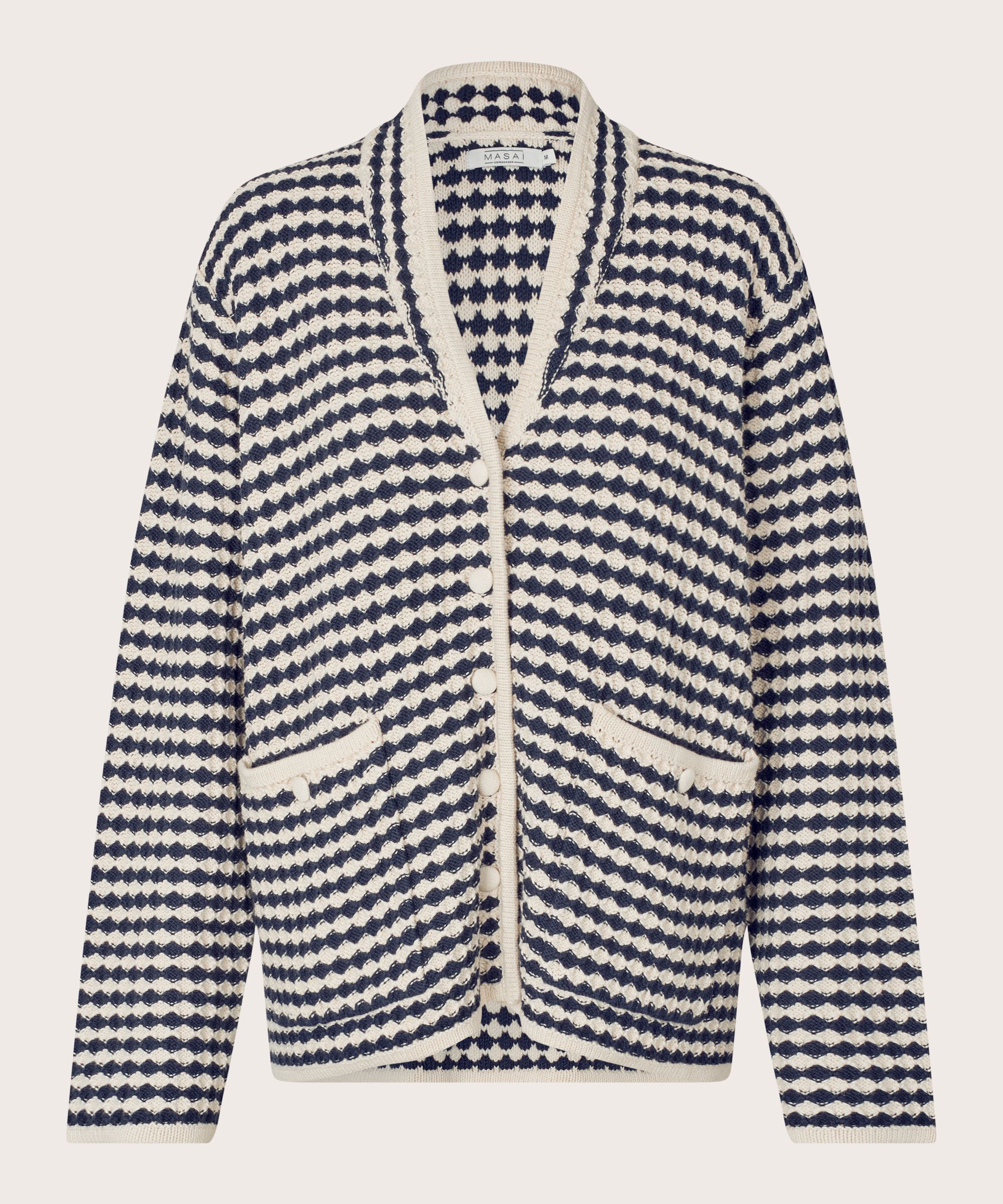 Cardigan aus Baumwollmischung mit Fronttaschen, Mood Indigo