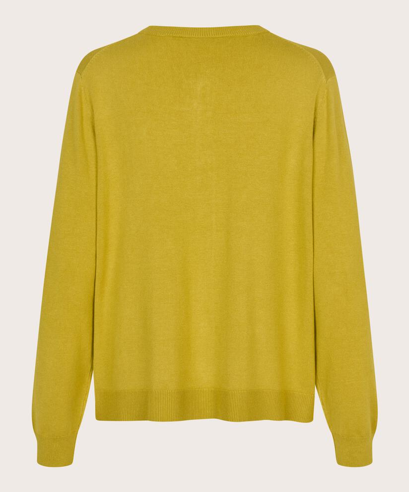 Feinstrick-cardigan Mit Rundhalsausschnitt, Burnish Gold