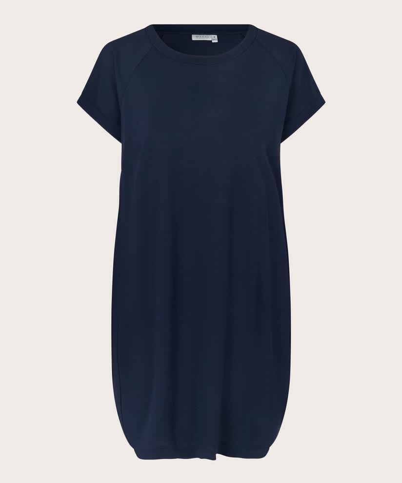 Tunika Mit Rundhalsausschnitt Und Taschen, Navy