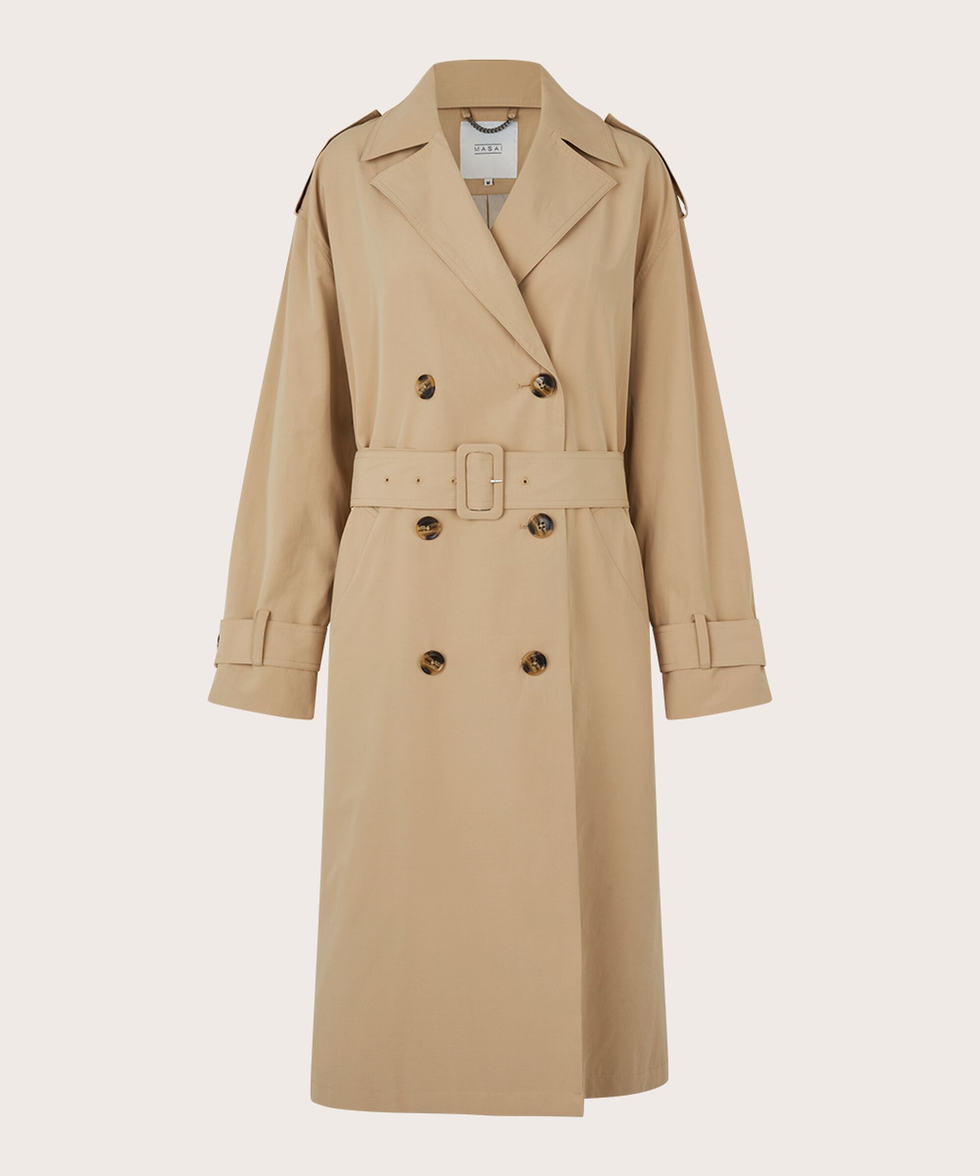 Trenchcoat mit zweireihigem Knopfverschluss, Safari