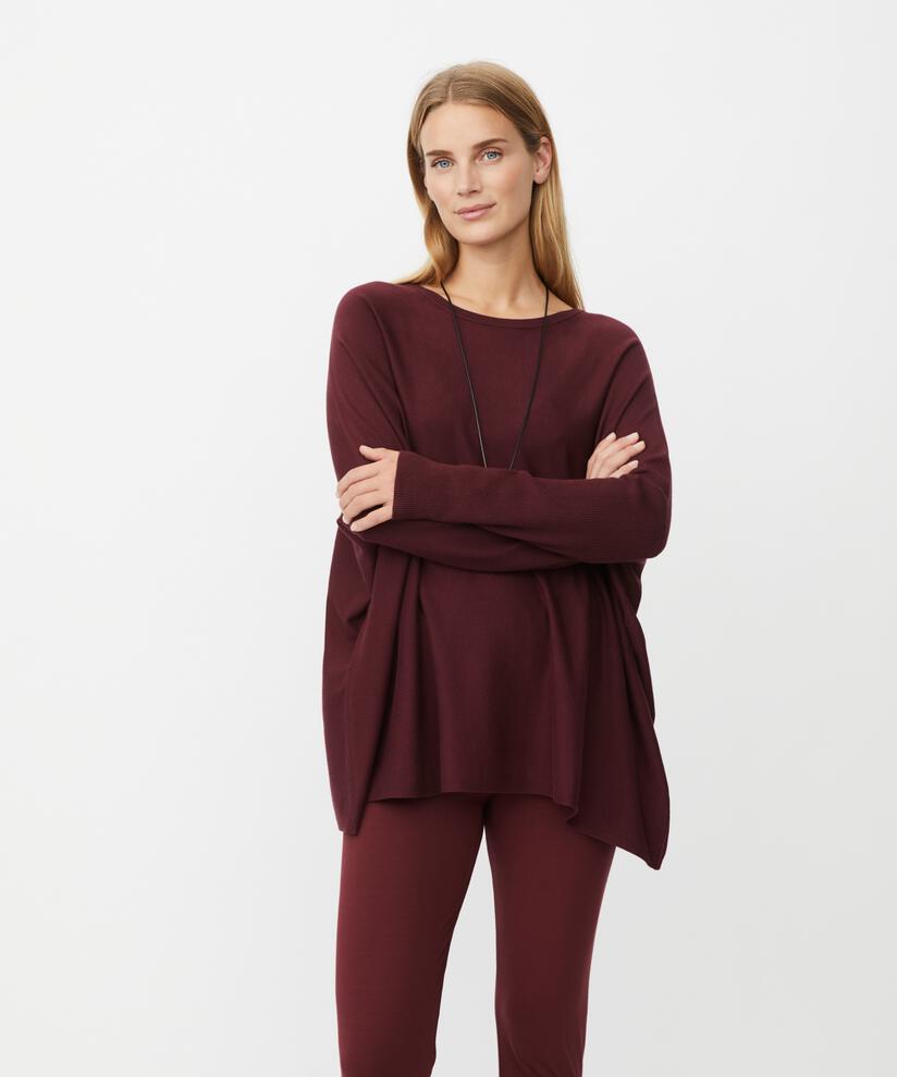 Oversize-pullover Mit Schmalen Ärmeln, Tawny Port