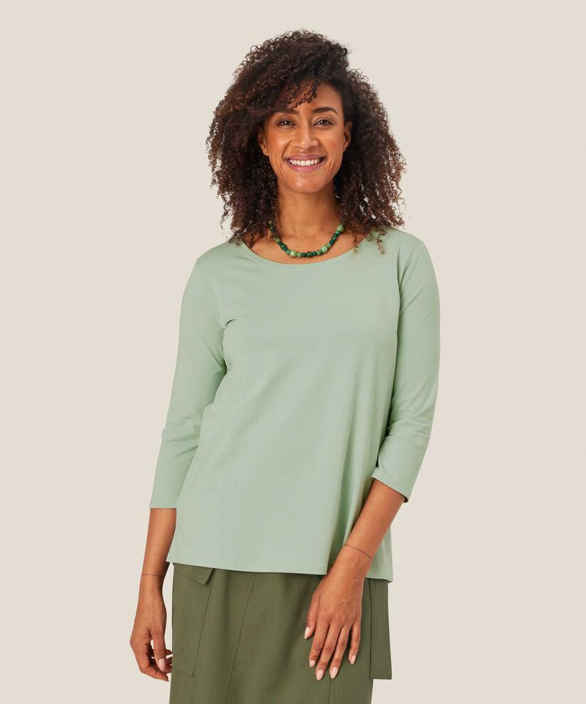 Shirt mit rundem Hals, Frosty Green