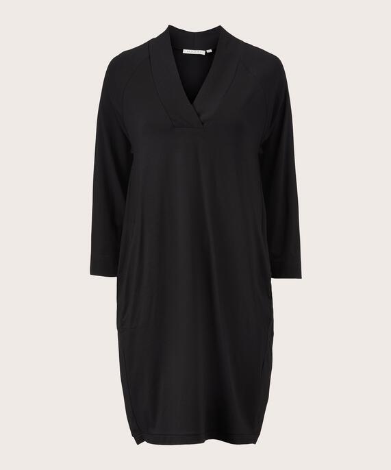 Jersey-tunika Mit 3/4-ärmeln, Black