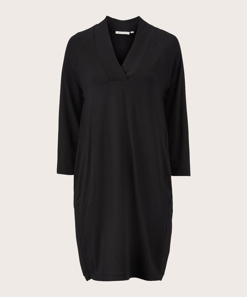 Jersey-tunika Mit 3/4-ärmeln, Black