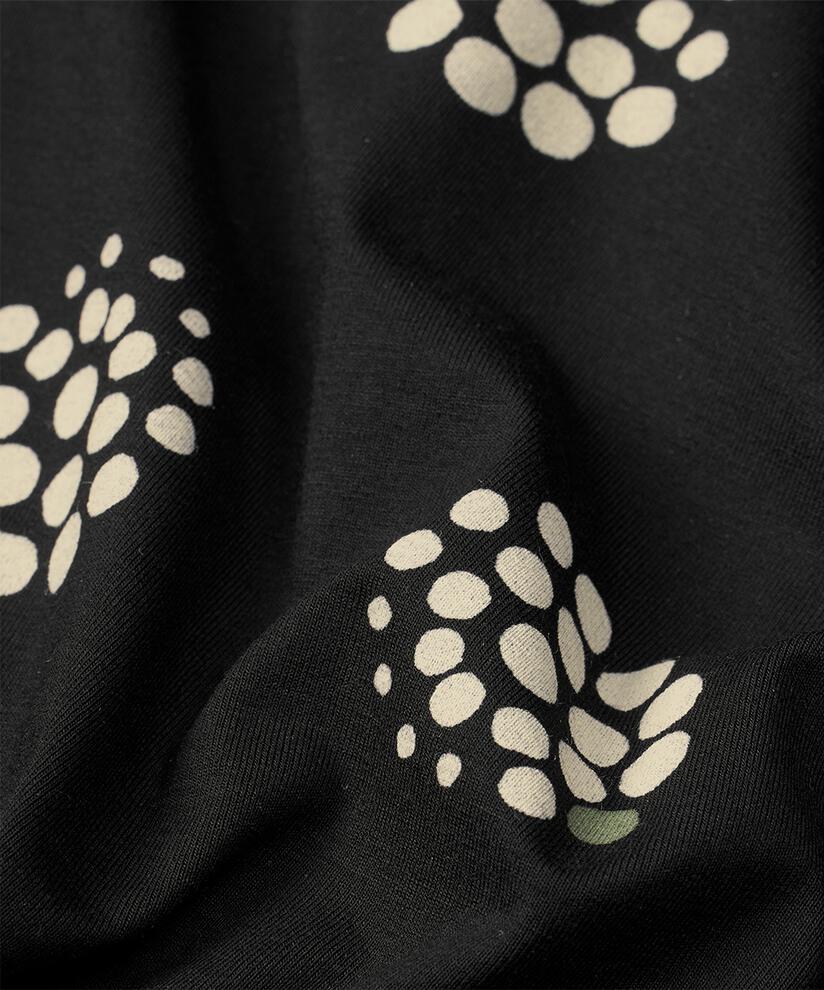 Langarm-Tunika aus Jersey mit Eingrifftaschen, Black