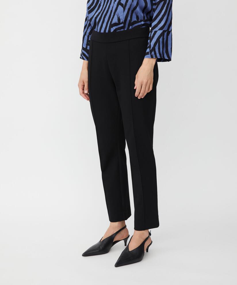 Leggings in schwerer Jersey-Qualität mit eingenähten Bügelfalten, Black