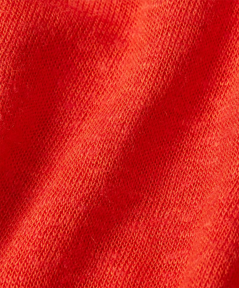 T-Shirt aus Leinenmischung mit V-Ausschnitt, Poinciana