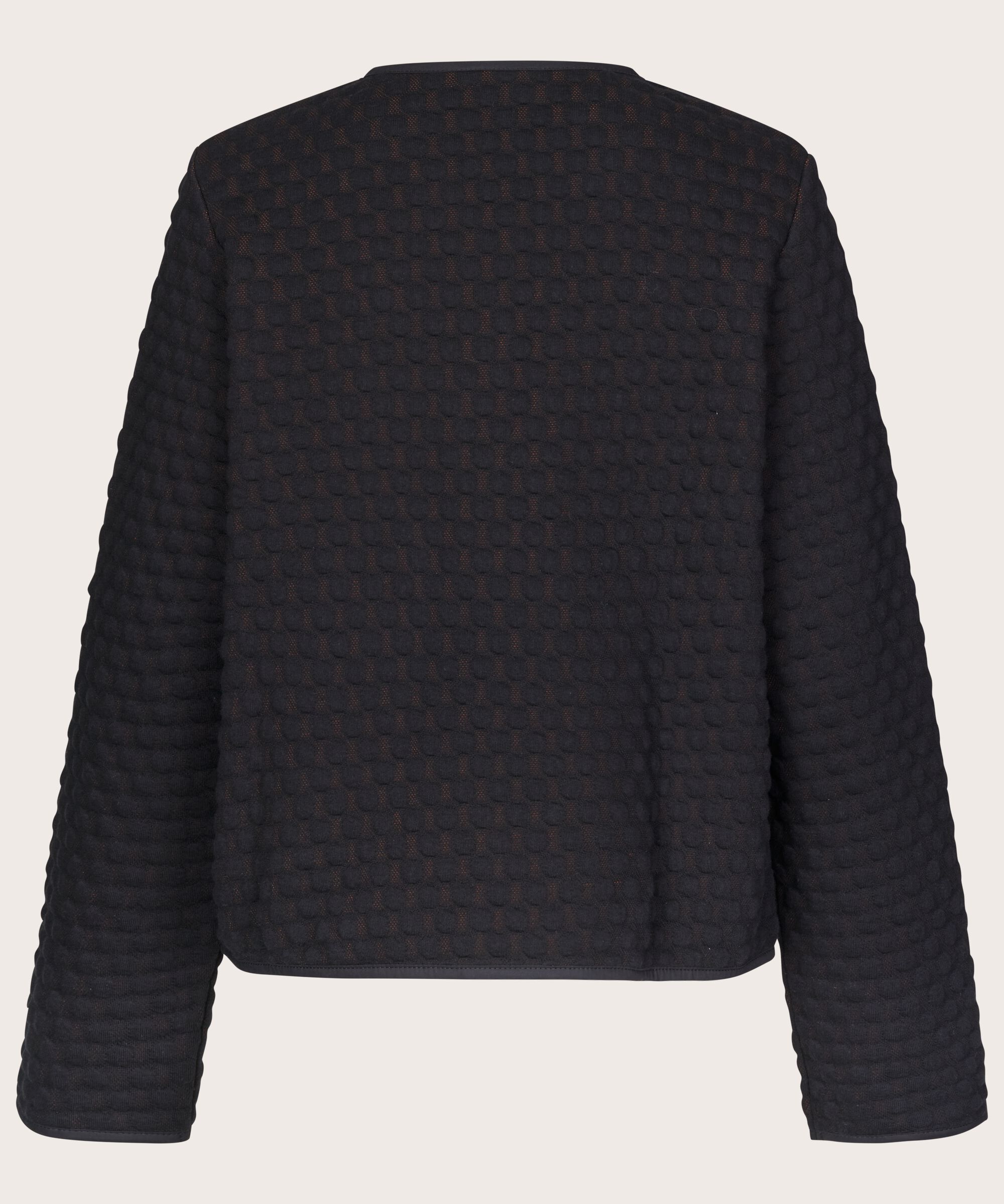 Jacke in Jersey-Qualität mit Bubble-Effekt, Black