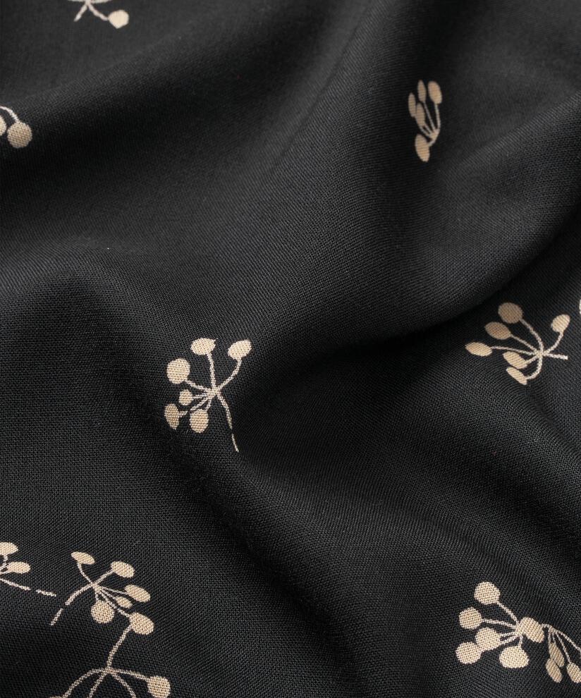 bedruckte Viskosebluse mit 3/4-Ärmeln, Black
