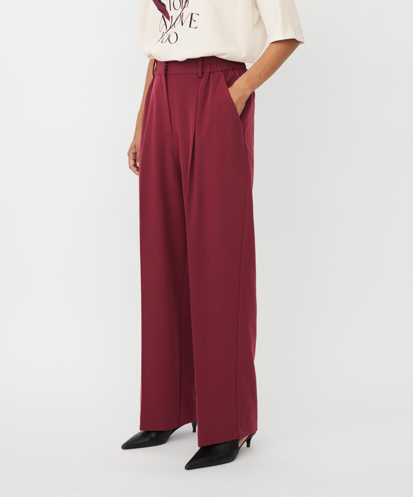 lange klassische Hose mit Bügelfalten, Tawny Port