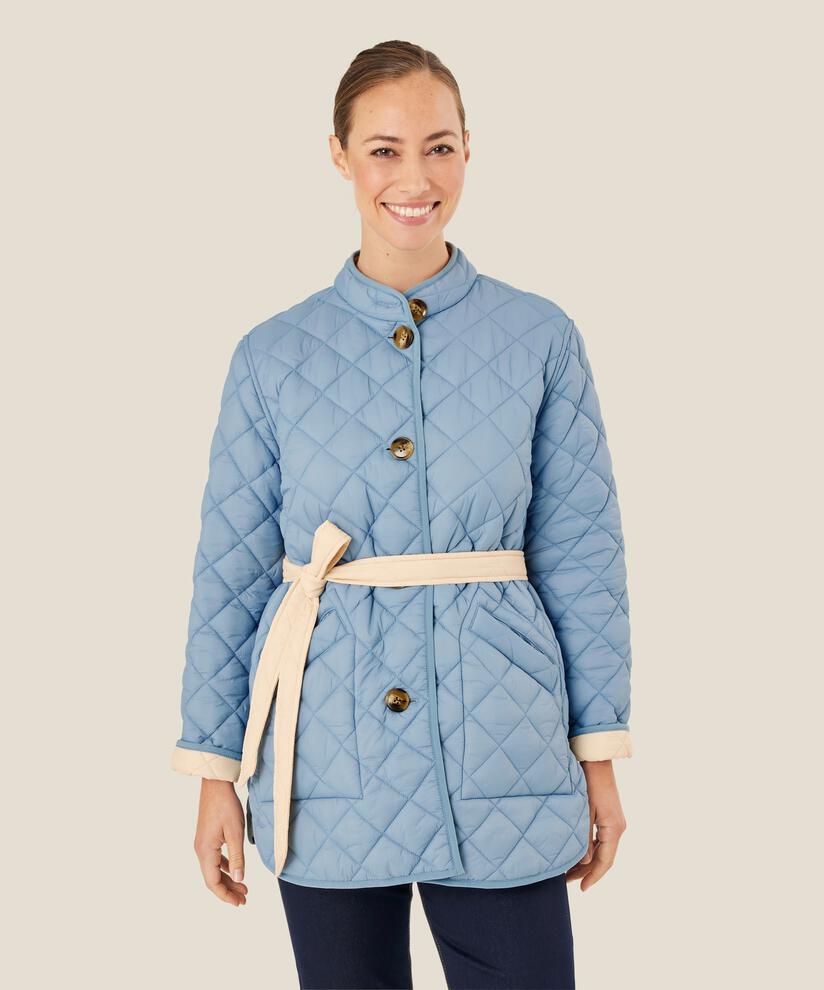 Wende-Steppjacke mit Gürtel, Ashley Blue