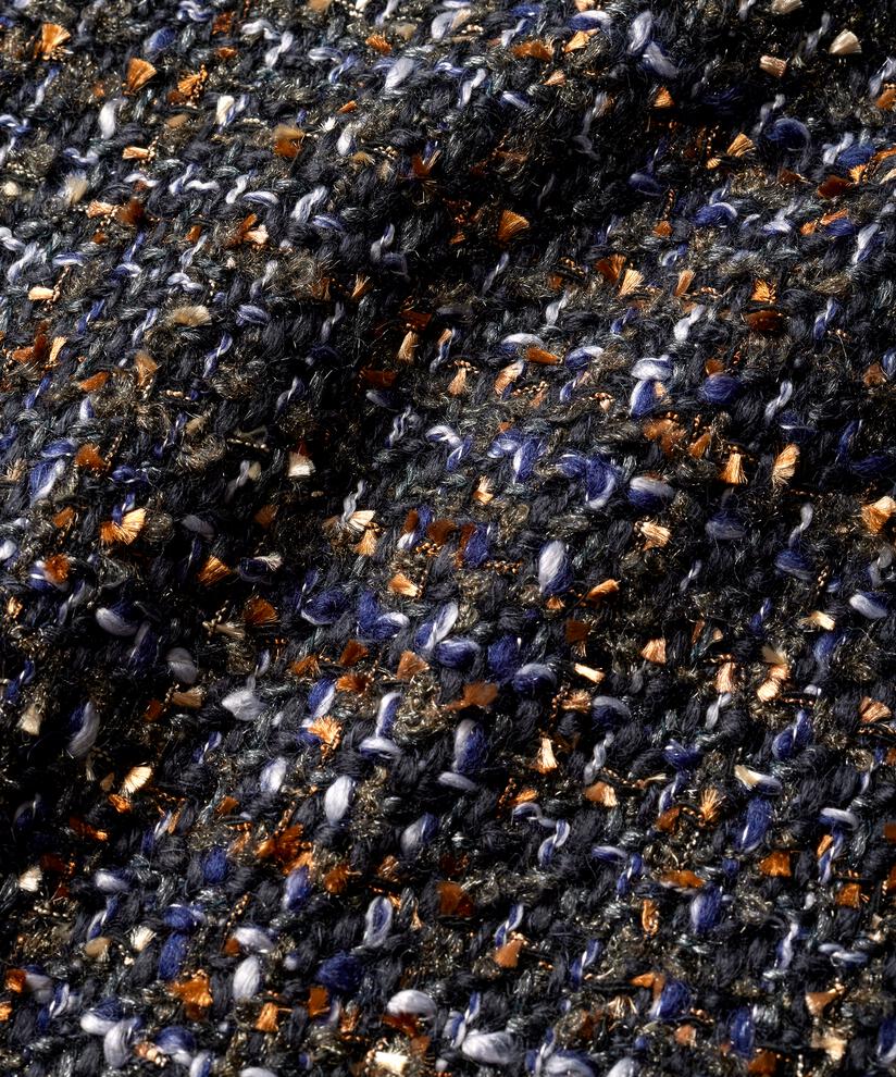 Bouclé-Rock mit elastischem Bund, Black