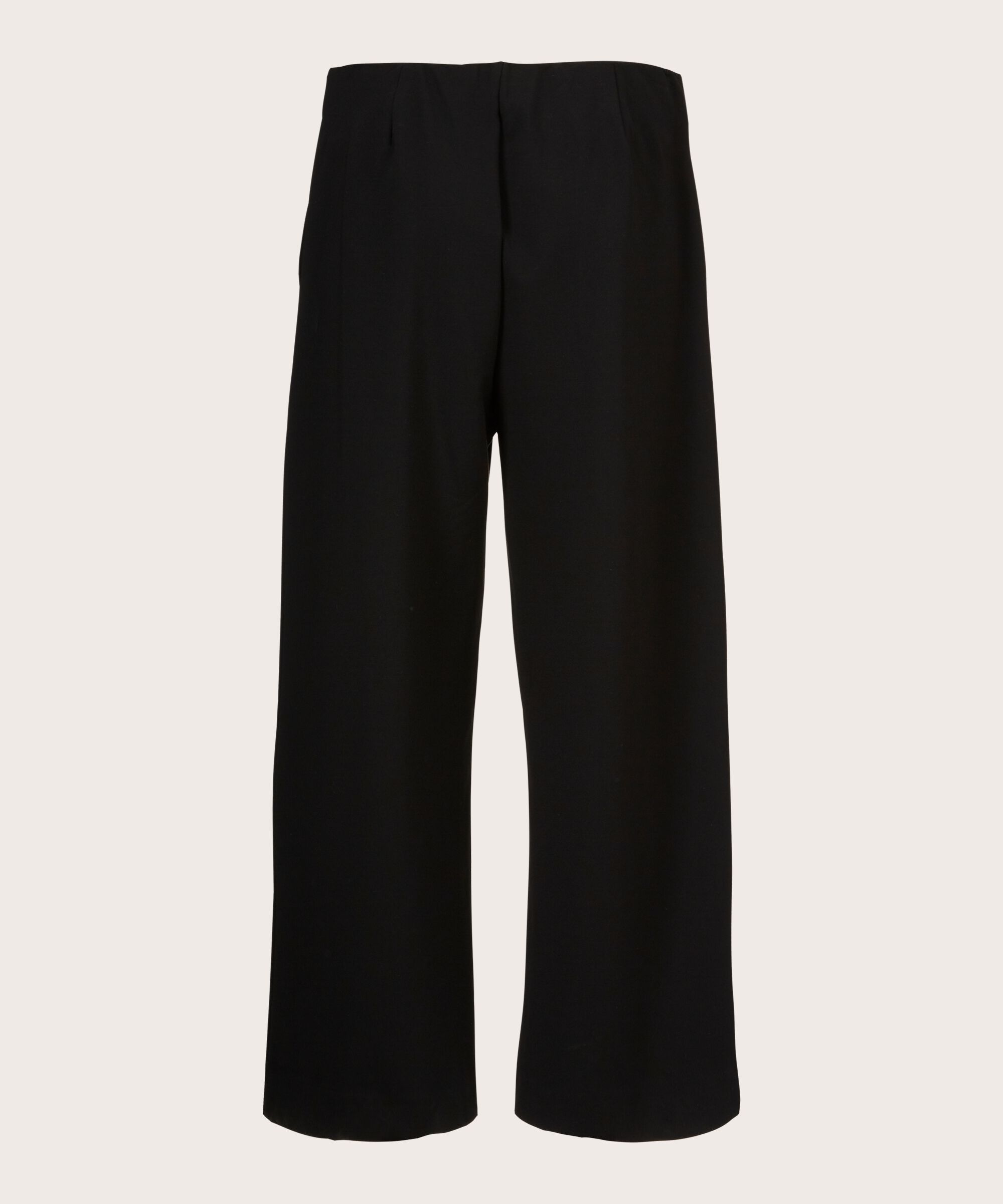 Schwere Jerseyhose mit weitem Bein, Black