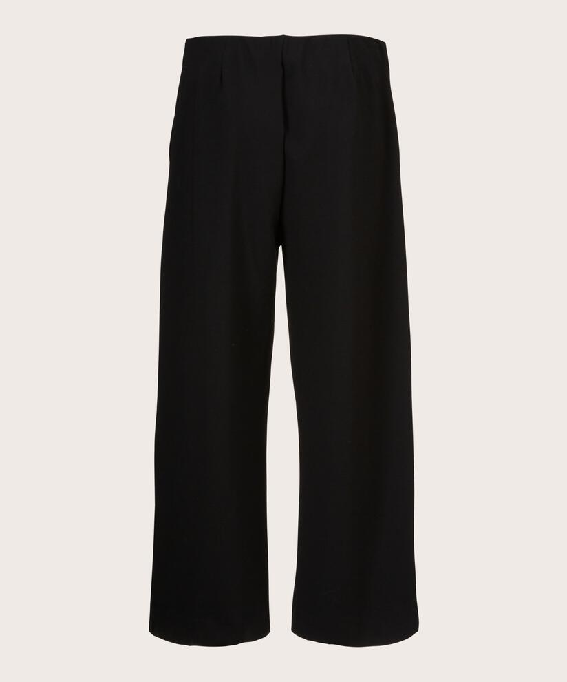 Schwere Jerseyhose mit weitem Bein, Black