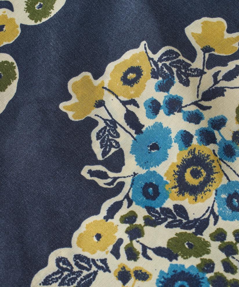 Bedrucktes Viskose-top Mit V-ausschnitt, Mood Indigo