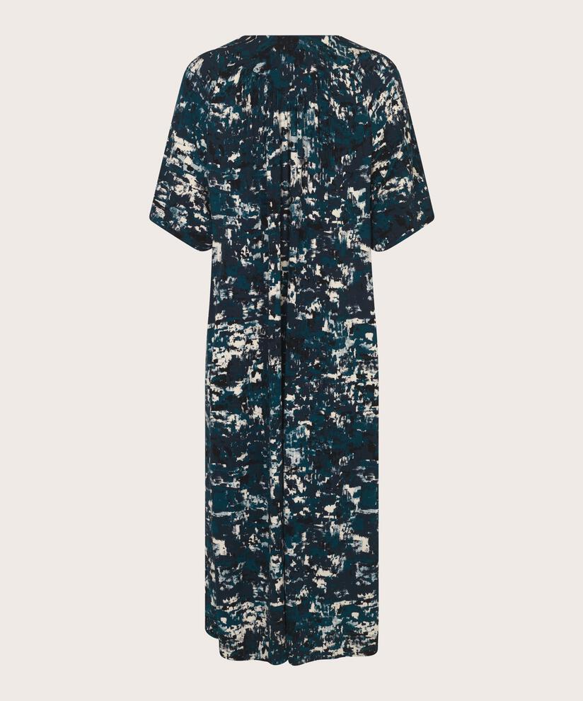 gemustertes Jerseykleid mit V-Ausschnitt, Reflect Pond