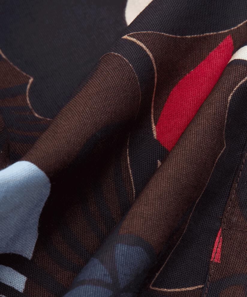 Viskosebluse mit Knopfleiste, Coffee Bean
