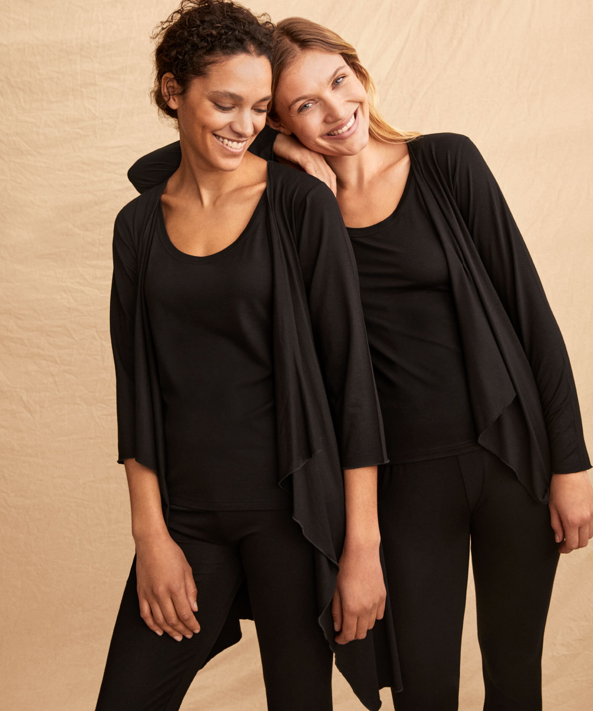 Offener Jersey-cardigan, Black