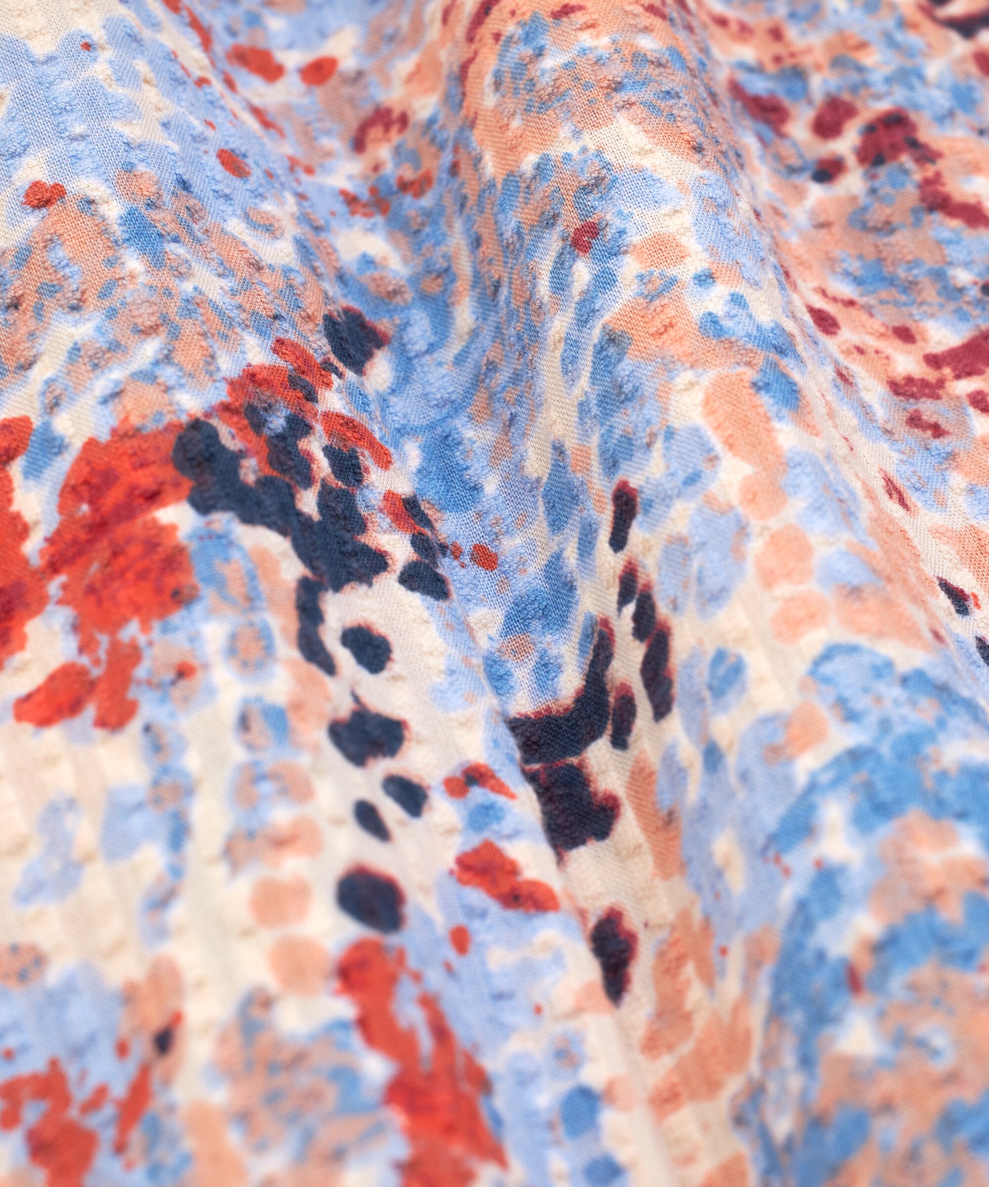 Baumwollkleid mit Bindebändern am Hals und Eingrifftaschen, Orange com