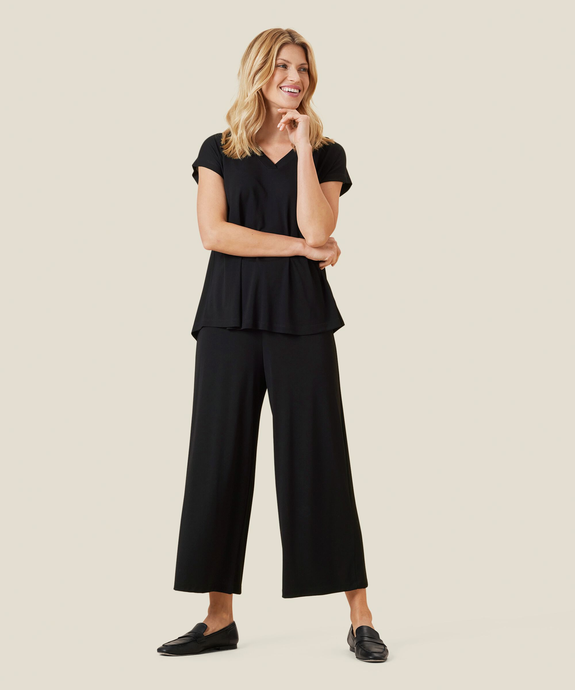 Jerseyhose Mit Elastischem Bund, Black