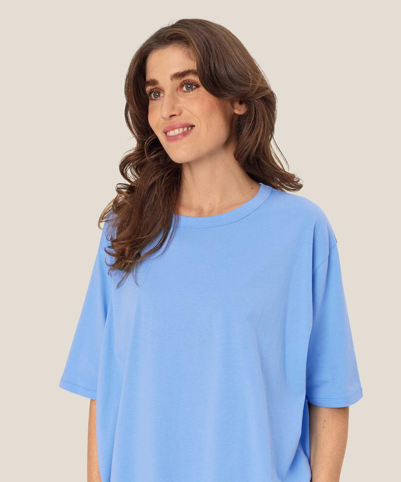 T-shirt Mit Rundhals, Della Blue