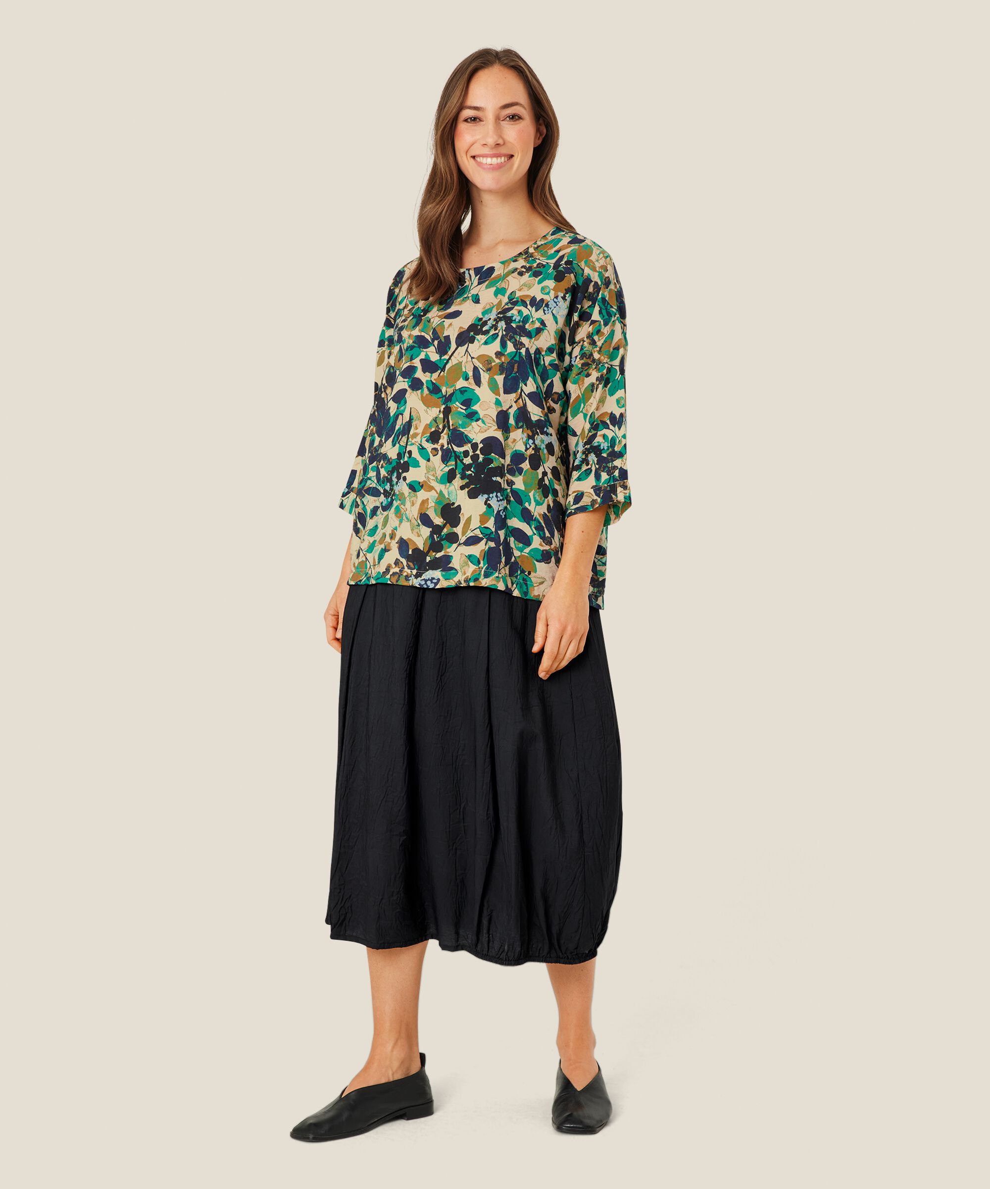 Viskosebluse Mit 3/4 Ärmeln, Greenlake