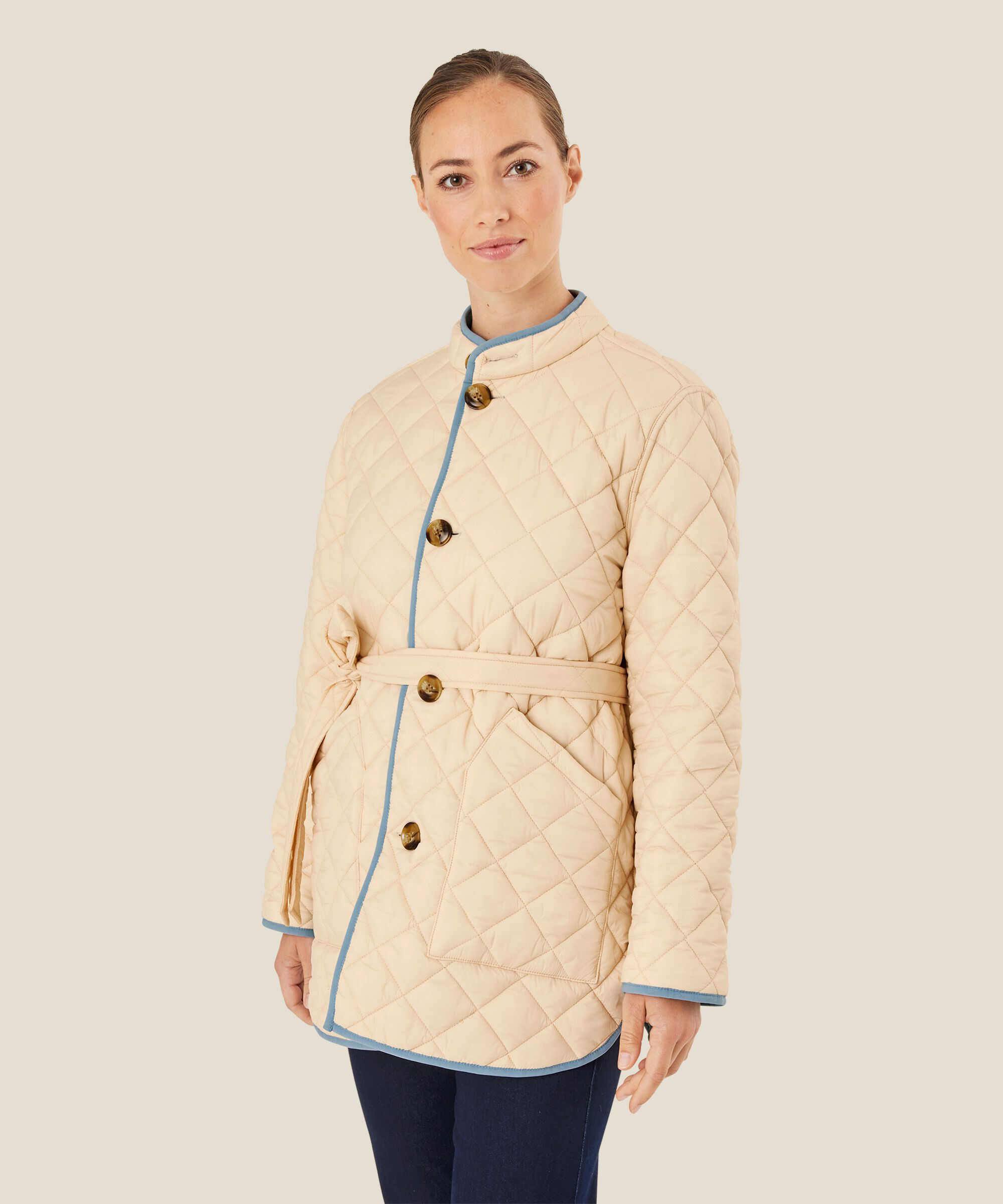 Wende-Steppjacke mit Gürtel, Ashley Blue