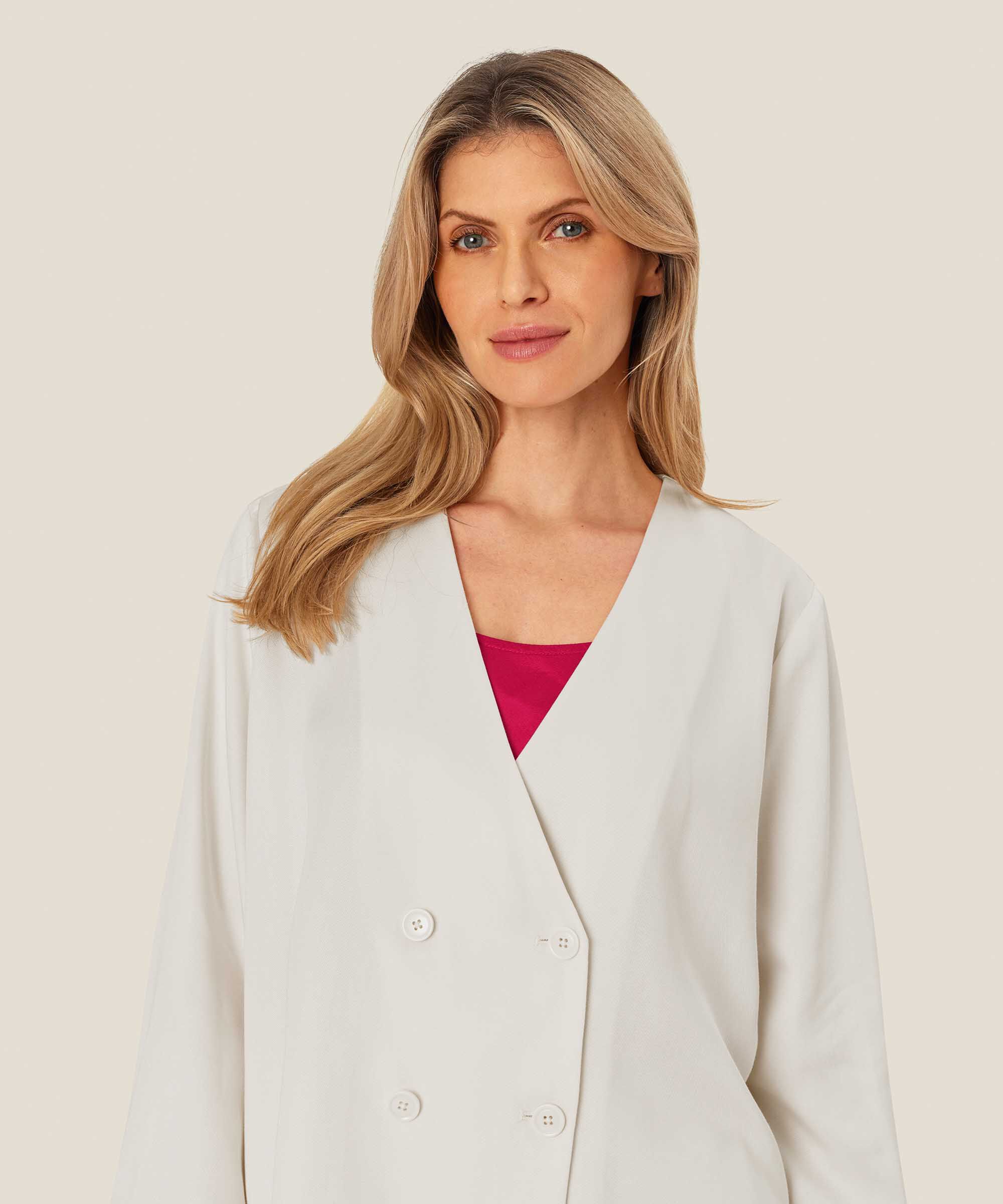 Jacke mit zweireihigem Knopfverschluss und V-Ausschnitt, Jet Stream