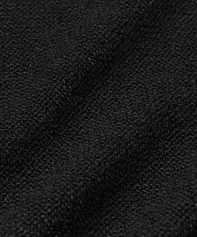 Lange, Offene Bouclé-weste, Black