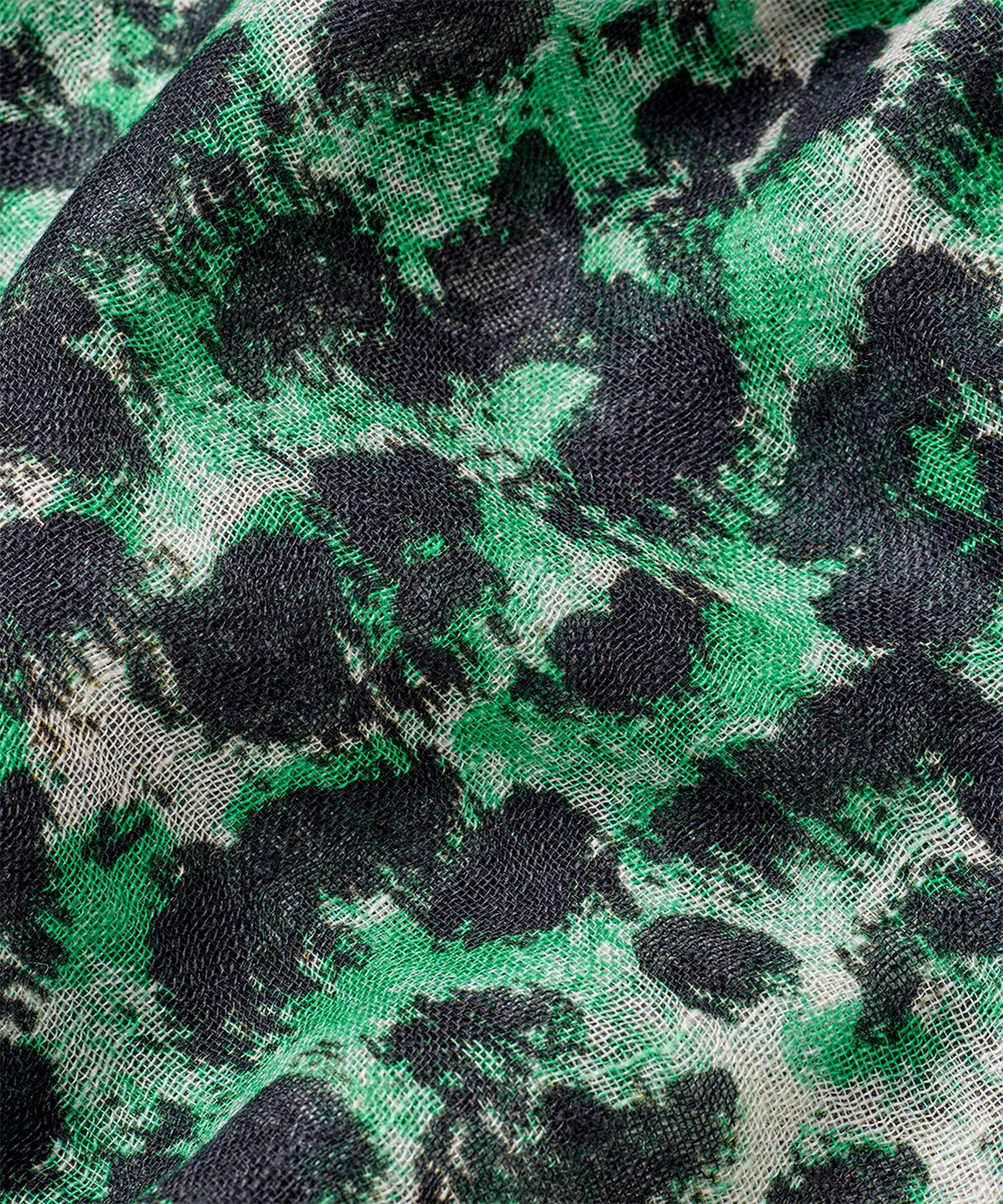 Schal mit Leopardenmuster , Winter Green