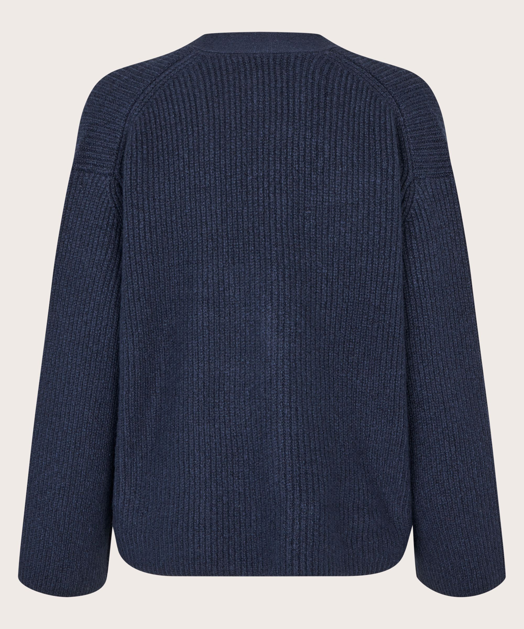 Strickjacke aus Baumwollmischung, Navy Blazer