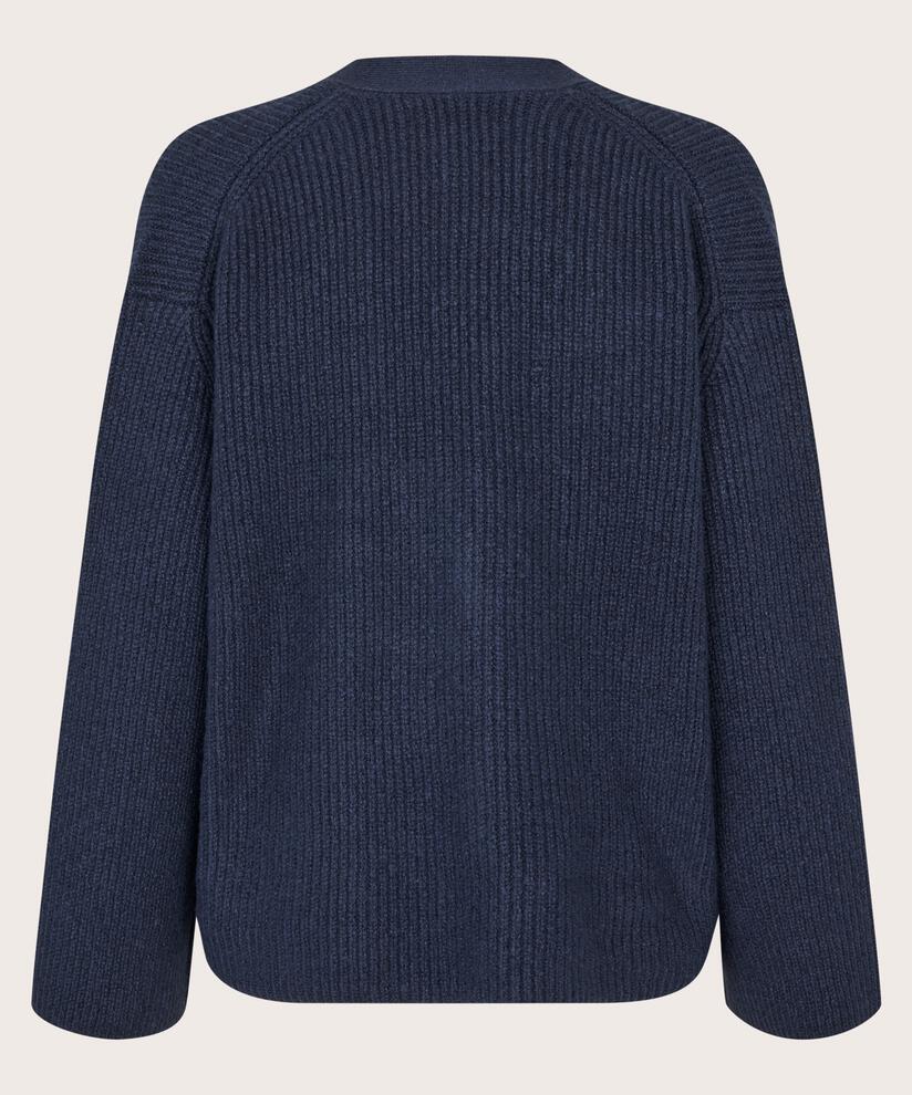 Strickjacke aus Baumwollmischung, Navy Blazer