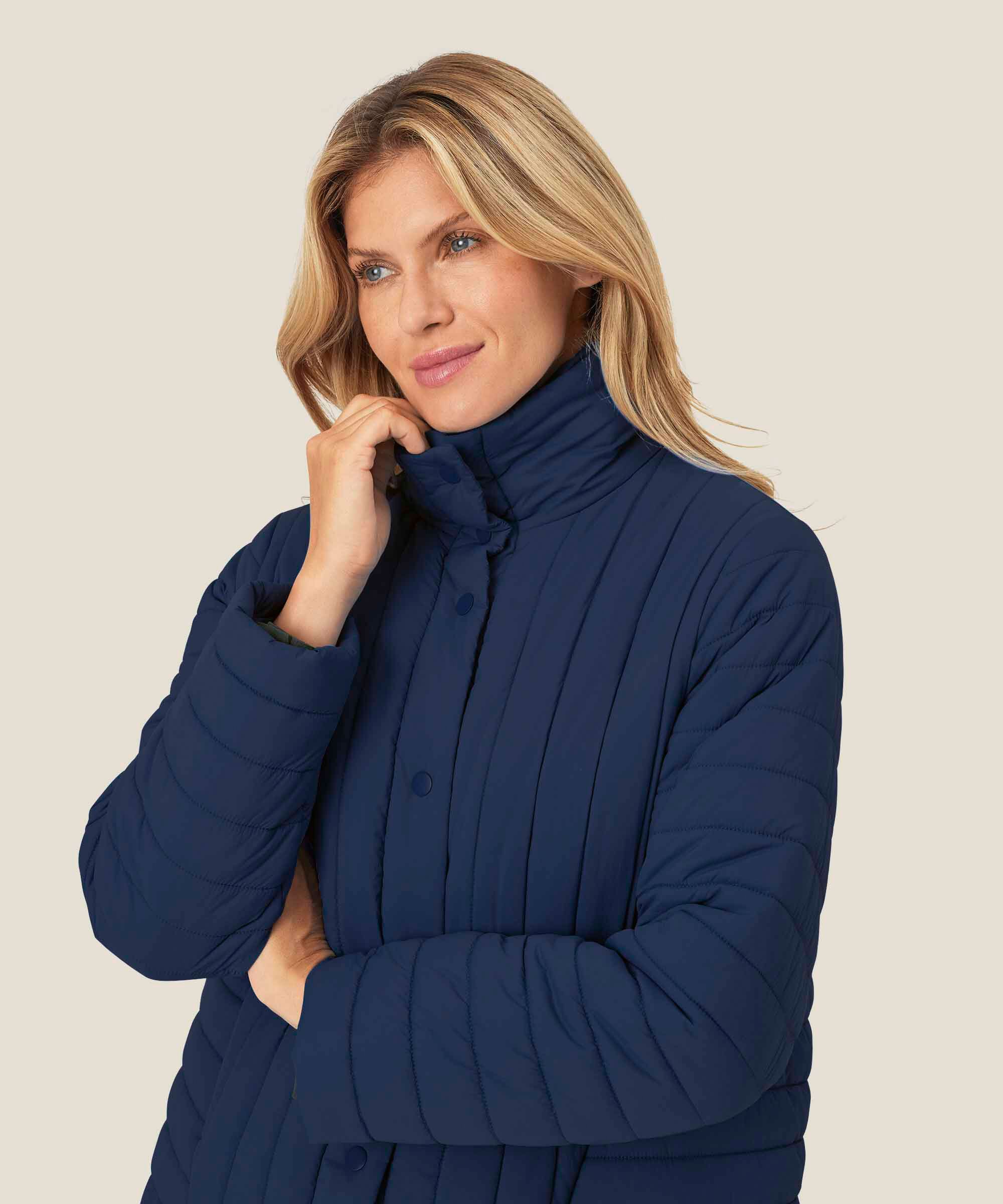 Jacke mit Stehkragen und Eingrifftaschen, Navy Blazer