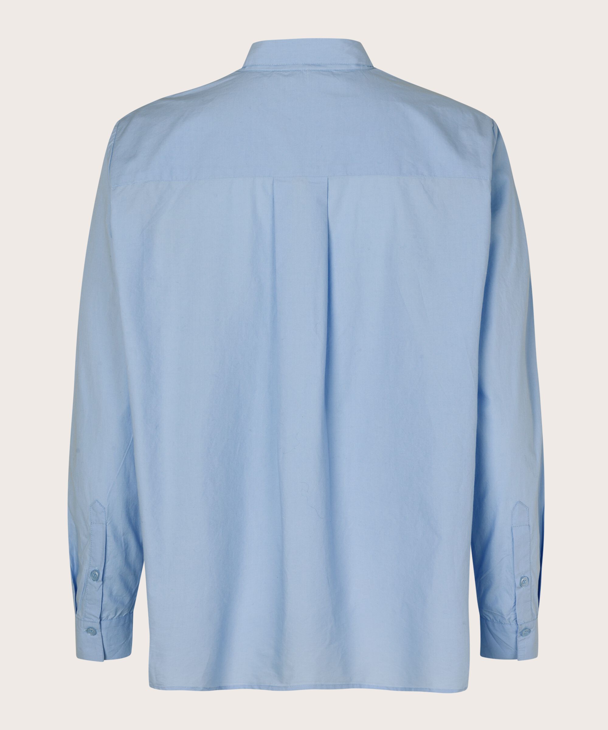 Button-down-hemdbluse Aus Baumwolle, Brunnera Blue