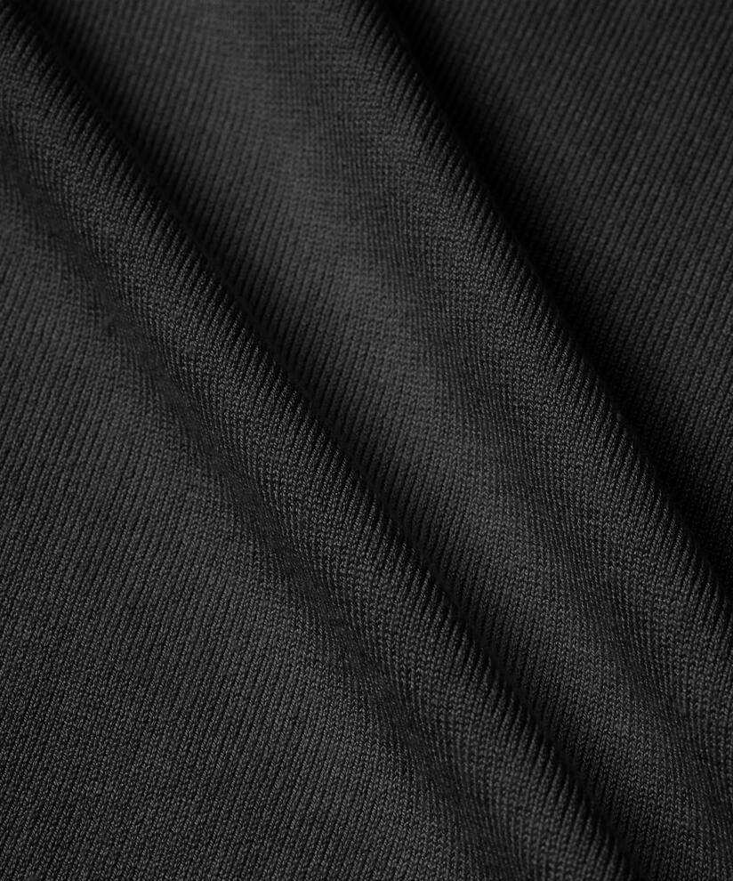 Kurzärmliger Strickpullover mit Rundhalsausschnitt, Black