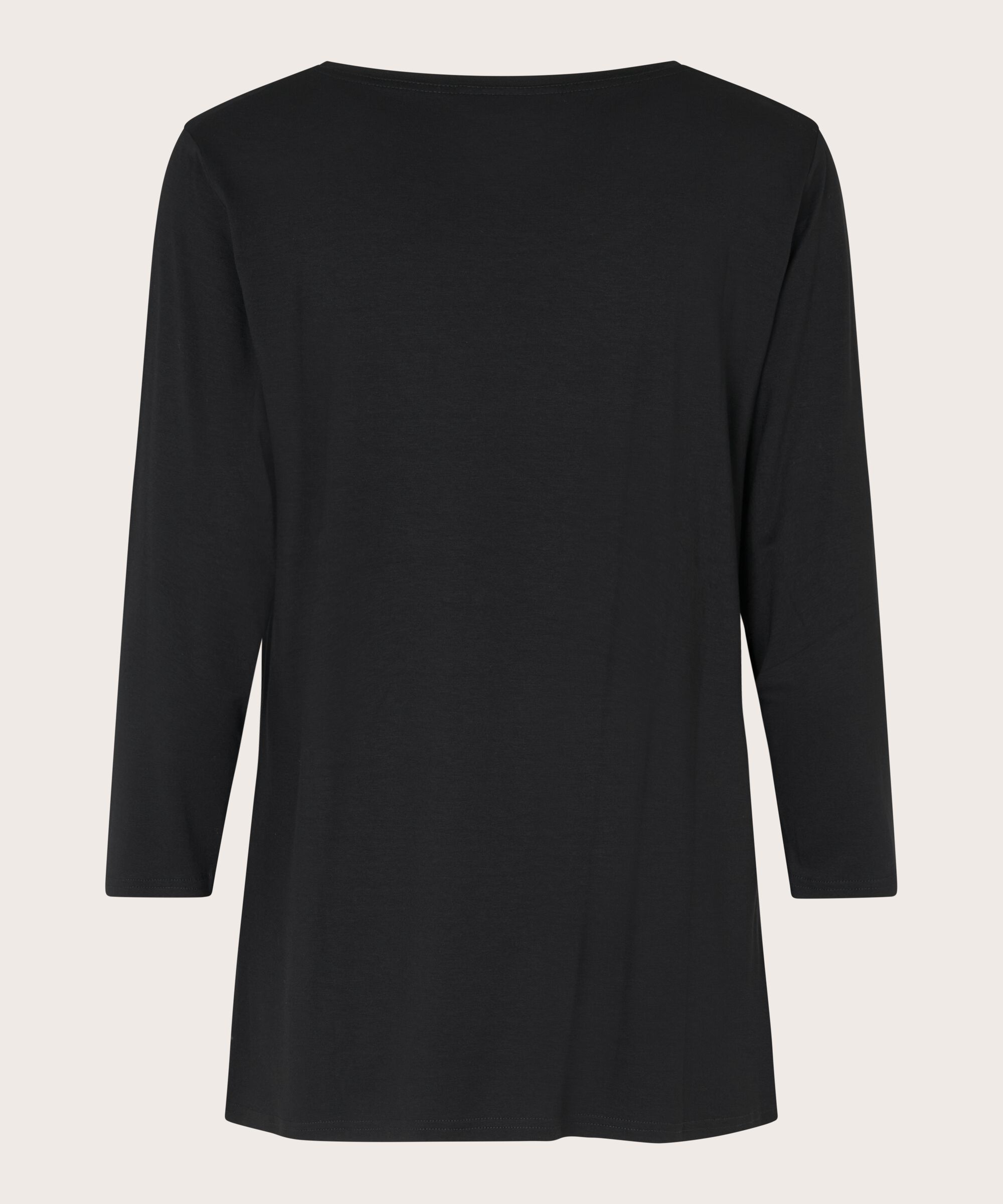 Shirt Mit Rundem Hals, Black